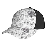 WellDoneTT Lustige Katzen Vögel und Blumen Mode Gebogene Krempe Baseball Cap Verstellbare Snapback...