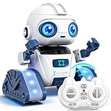 Ophy Roboter Kinder Spielzeug, wiederaufladbar und projizierbar, RC-Roboter mit LED-Augen und Musik,...