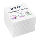 ZCZN Haftnotiz Sticky Notes Selbstklebende Haftnotizzettel Notizzettel Klebezettel 6 Blöcke, 80...