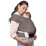 Boba Babytragetuch ab Geburt bis 15 kg - Kuschelweiches & Stützendes Baumwollfrottee, Tragetuch...