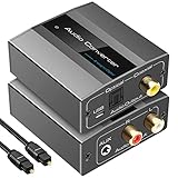 VEDINDUST Analog zu Digital Audio Konverter Analog Digital Wandler R/L RCA 3,5 mm AUX zu Digital...