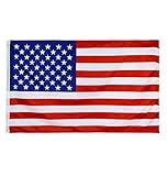 150x90cm Amerika Flagge, Verienigte Staaten Fahne mit 2 Metallösen für den Innen- und...