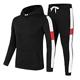 MINYING Trainingsanzug für Herren, Jogging-Set, Herren, Kapuzen-Sweatshirt und Sporthose,...