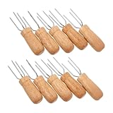 SUPVOX 10 Stück Teiliges Corn The Cob Halter Set aus Edelstahl Spitzen für Sicheren Halt Holzgriff...