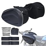 awagas Motorrad Satteltaschen 36L-58L Erweiterbar Motorrad hecktasche Seitentasche Wasserabweisende...