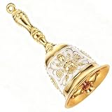 Spetsbst Handglocke Metall, Hand Glocke Retro-Prägemuster Schreibtischglocke Resturant Service...