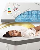 nøvera® Deluxe Gel Topper 200x200cm | Hohes RG 50 | wolkenweicher 7-Zonen Matratzentopper 200x200...