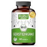 Raibu BIO Gerstengras Kapseln - 3600 mg pro Tagesdosis - ökologischer Anbau - 180 Kapseln -...