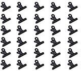 PENCHUAN Kleine Bulldogge Büroklammern,50 Stk Mini Metall Klammern Schwarz Bulldogge Clips,22mm...