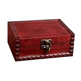 Garneck Vintage Schmuckkasten aus Holz Kompakter Schmuckhalter für Ohrringe Ringe Armbänder und...