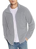 Elegancity Fleecejacke Grau Herren Leichte Full-Zip Jacket Warme Outdoorjacke Wintermantel Mit...