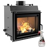 KRATKI Maja Holzkamin mit Warmwasserbereiter Wärmetauscher BImSchV 2 konform 8 kW...