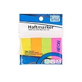 TIPTOP OFFICE Haftmarker 20x50mm, 4x50mm Blat, Neon Mix, TTO 405023, Farbig, Sortiert