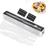 Folienspender Mit Schneidefunktion,Küchenfolien-Spender Mit Integriertem Cutter|Platzsparende...