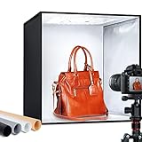 RALENO Fotostudio Set 50 x 50 x 50 cm professionelle superhelle Fotobox mit 50W 5500K einstellbarem...