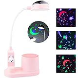 Schreibtischlampe Kinder Nachttischlampe mit Stifthalter, Himmel Tischlampe mit automatischem...