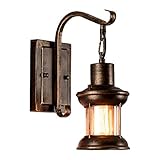 Vintage Glas Wandleuchte Rustikale Glas Wandlampe Retro Metall Schwarz Bronze Malerei Farbe...