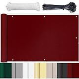 HUAXIQUE Balkon Sicht Windschutz balkonverkleidung Windschutz Balkon meterware Tuch fest Kunststoff...