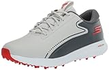 Skechers Herren Max 2 Arch Fit Waterproof Spikeless Golf Shoe Sneaker, Grau/Rot, 43.5 EU