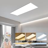 Vkele LED Panel Deckenlampe Dimmbar 100x25cm, 40W 4627lm LED Deckenleuchte mit Fernbedienung, 3...