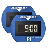 2x Park Lite elektronische Parkscheibe digitale Parkuhr blau mit offizieller Zulassung - 2 Stück...