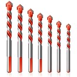 Mehrzweck Bohrer Set，7teilig Ø 3,4,5,6,8,10,12 mm Universalbohrer Set Profi für Holz, Bleche,...