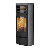 LOTUS Kaminofen Jubilee 35 mit Warmhaltefach | Schwarz/Speckstein | 7 kW