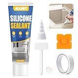 ALLONY Silikon Transparent Sanitär, 150ML Dichtmasse Wasserdicht, Silikon zum Abdichten, Fugen...