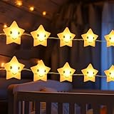 BOLWEO Sterne Lichterkette, 2M 20LED Lichterkette Batteriebetrieben Nachtlicht Sternlichterkette...
