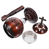DOITOOL Metal Räuchergefäß mit Zange Traditioneller Räucherstäbchenhalter aus Metall Robustes...