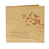 Holzgrusskarten Original BAUM DES LEBENS, Motiv Ast - 100% handmade in Österreich, aus Kirschholz...