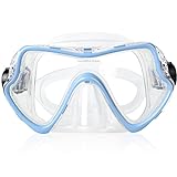 Erwachsene Tauchmaske, professionelle Schnorchelbrille, Anti-Leck Taucherbrille, 180° Pano Anti-Fog...