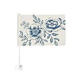 Traditionelle chinesische blaue Autofahne für den Außenbereich, Fensterclip, 30 x 45 cm,...