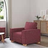 Massbinet Sofa Stuhl Weinrot 60 cm Stoff Mini Sofas für Wohnzimmer Wohnung Büro Einfache Montage