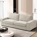 MEROUS 3 Sitzer Sofa, Couch Wohnzimmer, Polstersofa mit Breite Armlehnen 225cm L × 84cm B -...