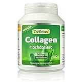 Collagen, 500 mg, hochdosiert, 180 Tabletten - natürliches Collagenhydrolysat. OHNE künstliche...
