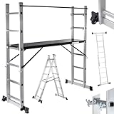 MAXCRAFT Gerüst Baugerüst Aluminium Leiter Arbeitsgerüst Stehleiter Multifunktionsgerüst...