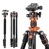 K&F Concept 200cm Stativ, Aluminium Kamera Stativ, K234A7(S210) Tripod mit Einbeinstativ Funktion,...