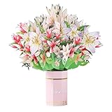 KOKSII -Up-Muttertagskarten für Mama, Up-Blumenkarten Aus Papier, mit Blumen für Frauen mit...