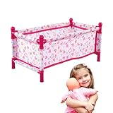 Babypuppenbett, Rosa Babypuppenbett, Puppenzubehör, Kinderwagen Puppe Wiege Für...