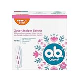 o.b. Original Super, Tampons für starke Tage mit StayDry Technologie und geschwungenen Rillen, für...