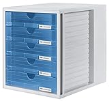 HAN Schubladenbox SYSTEMBOX mit 5 geschlossenen Schubladen, Schreibtisch oder im Schrank, inkl....