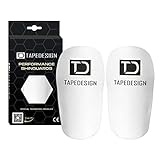 TAPEDESIGN® - Performance Shinguards 2.0 - Schienbeinschoner Fußball Herren, Damen & Kinder Weiß...