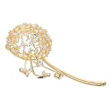 Ipetboom Dandelion Brosche mit Funkelndem Zirkonia Rutsch Anstecknadel Vielseitiger Schal und...