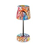 BRILONER - LED Tischlampe kabellos IP44 mit Touch, dimmbar in Stufen, Spritzwasserschutz,...