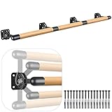 Dolibest 300cm Ballettstange, Ballett Stange Wandmontage Holz Stretching Tanzstange Zuhause Barre...