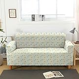 ACSMCQ Elastischer Sofaüberzug Polka-Blaue Punkte Couch überzug 1 2 3 4 Sitzer Sofa Bezug Spandex...