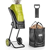 Gartenhäcksler,Häcksler Garten mit 45L Fangbox,Gartenhäcksler elektrisch leise robust...