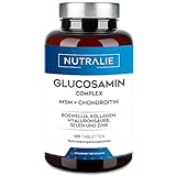 Glucosamin & Chondroitin Hochdosiert mit MSM und Kollagen - Erhaltung der Knochen mit Glucosamin,...