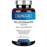 Glucosamin & Chondroitin Hochdosiert mit MSM und Kollagen - Erhaltung der Knochen mit Glucosamin,...